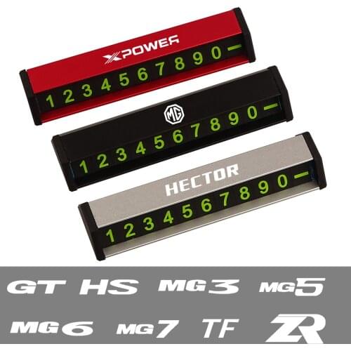 Car temporary Parking Card Rotate phone Number Card Park For MG ZS HS MG3 MG5 EV TF ZT-T MG6 MG7 GT HECTOR car Accessories