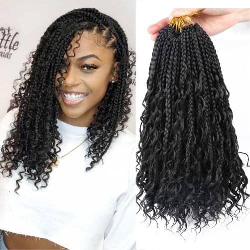 Crochet Braid Hair Extension Box Braids 14 Inch Synthetic Braiding Hair for Black Women Box Braid Crochet Hair
