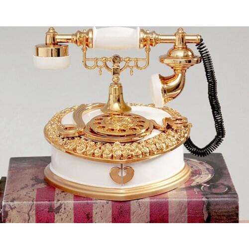 Creative Heart Shape Telephone Music Box, Plastic Music Box Jewelry Storage Home Decoration Kids Toy Birthday Gifts