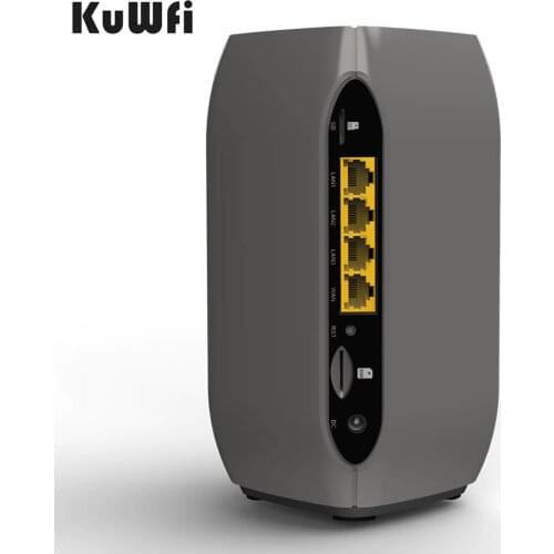 KuWFi 4G Router New 150mbps Wireless CPE WIFI Router Unlocked 3G/4G LTE Network WiFi SIM Routers Up to 64 Users