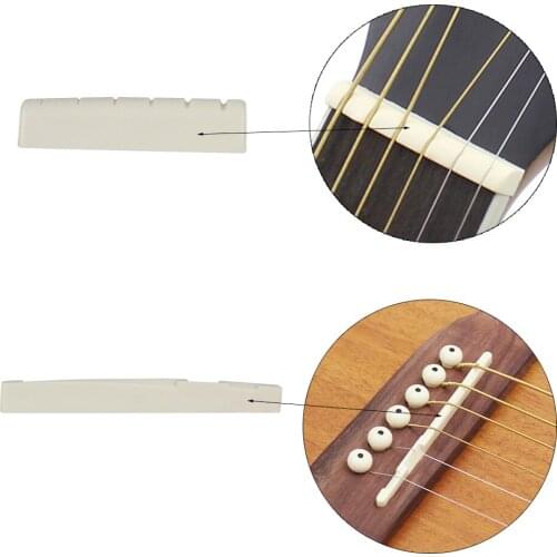 M MBAT Guitar Saddle Nut White Bone Bridge Acoustic Folk Guitar String Pillow Accessories Beef Bone 6 String Classical Guitar
