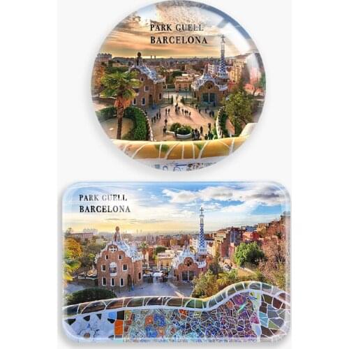 Park guell Barcelona Spain Fridge Magnet World Travel Souvenir glass Refrigerator Magnetic Stickers Home Decor Tourist gift