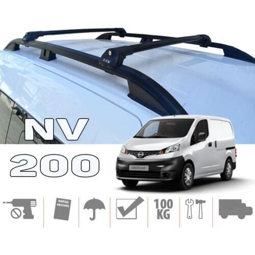 For Nissan NV200 Roof Rails or Cross Bars Paw Series Full Set Short