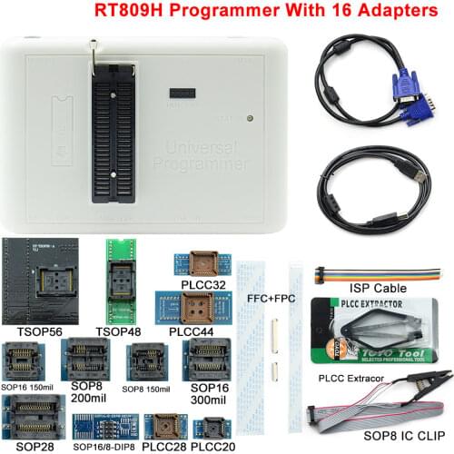 16 Items 100% Genuine Upmely Newest Software RT809H EMMC-Nand FLASH Extremely Fast Universal Programmer Best Quality