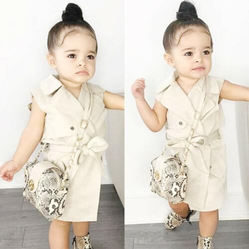 Pudcoco 2019 Summer Kids Baby Girls Trench Coat Winter Jacket Windbreaker Outerwear Clothes Toddler Novelty Fashion Clothing