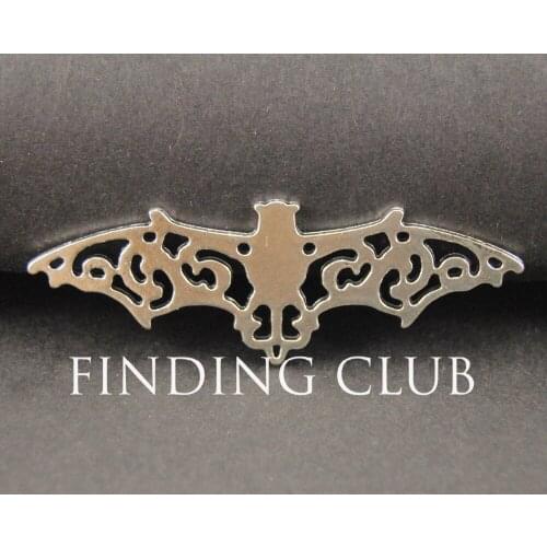 20 pcs Silver Color Bat Charm Pendants DIY Metal Jewelry A762