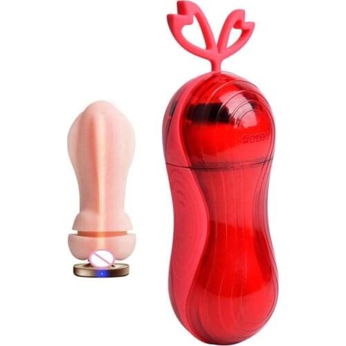 Portable Mini Waterproof Heating Vibrate Rod Male Masturbation Cup Sex Doll Artificial Vagina