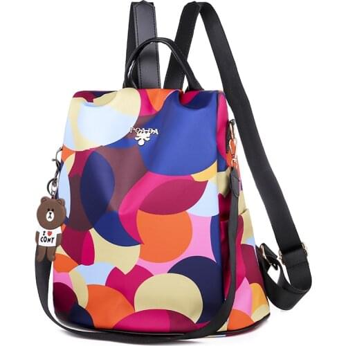 Oxford Cloth Backpack Fashion Wild Women High Capacity Organizer Bag Teenage Girl Ipad Phone Magazine Cosmetic Pouch Accessories