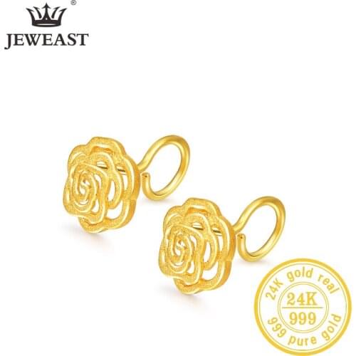 24K Pure Gold Earring Real AU 999 Solid Gold Earrings Nice Good Hollow Ball Tassel Upscale Trendy Fine Jewelry Hot Sell New 2020