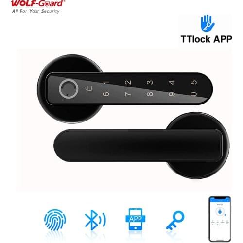 TTLock APP Smart Fingerprint Lock WiFi Blutooth remote control biometrics password code Door Lock with mechanical key