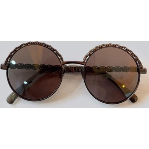Vintage Round Sunglasses Women Mirror Female Brand Design Metal Frame Circle Sun Glasses UV400