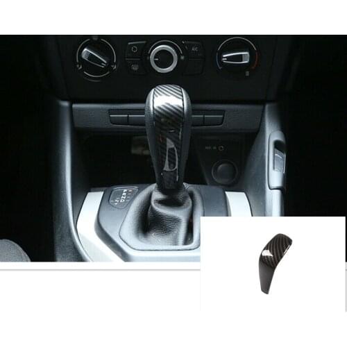 Carbon Fiber Style For BMW E84 E81 E82 E86 E87 E88 Gear Shift Knob Head Cover