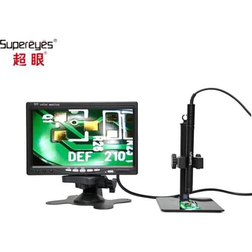 Supereyes B003A 200X 0.3MP AV Video Output Microscope Magnifier Manual Focus + LCD monitor