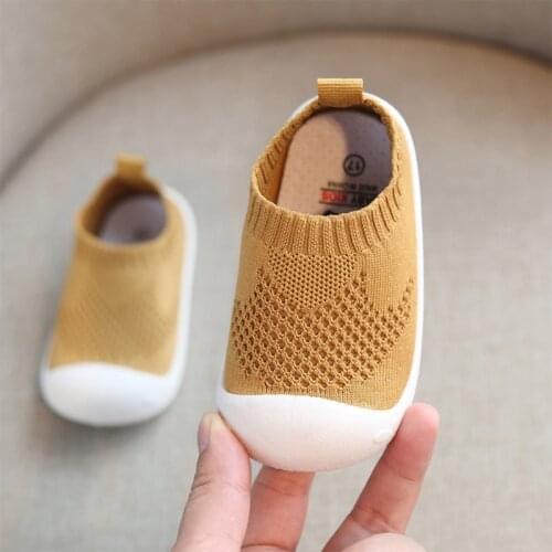HOT Newborn Toddler Shoes Girls Boys Casual Mesh Shoes Soft Sole Anti slip Knitted Kid Baby First Walkers Shoes 12 cm-16.5 cm