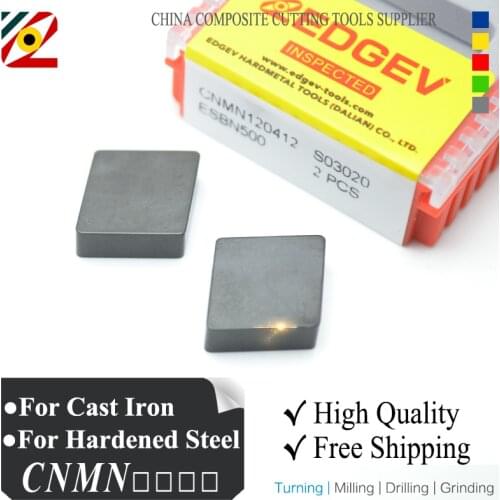 EDGEV Solid CBN Insert CNGN1204 CNMN1204 CNGN1207 CNMN1207 CNMN43 Lathe Cutter Turning Tools For Hardended Steel Cast Iron Roll