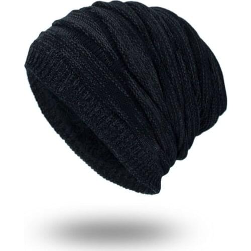 Knitted Hat Men Skullies Beanies Winter Hats For Men Women Bonnet Caps Gorros Male Warm Solid Winter Beanie Hat