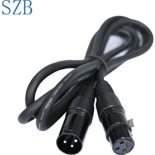 1.5m/5ft 3-Pin DMX Cable Iron XLR Connection DMX512 Stage Light Cable Wire Male to Female for Moving Head Par Light/SZB-AC022