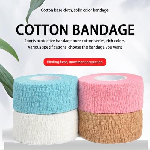 1PC Cotton Self-adhesive Bandage Sports Bandage Muscle Protection Tool Care Bandage Tape Sports Elastic Therapeutic Tape 2.5cm