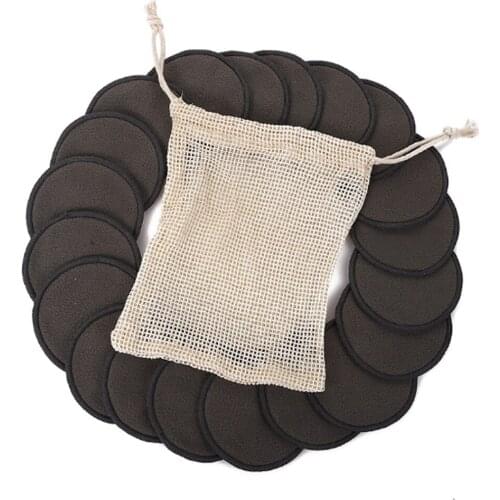 12PCS Reusable Makeup Remover Cotton Pad Make Up Facial Remover Bamboo Fiber Skincare Nursing Pad Skin Cleaning Make Up Tool