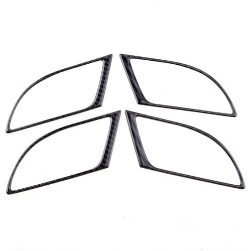 4Pcs/Set Car Black Interior Door Handle Frame Cover Trim Carbon Fiber Fit For Honda CR-V 2007 2008 2009 2010 2011