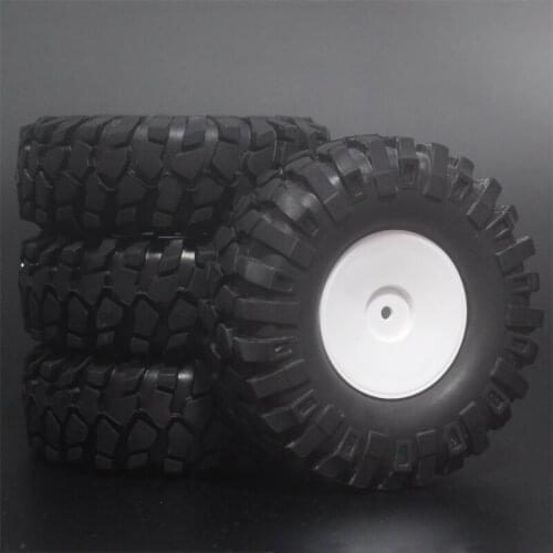 4PCs Rubber 108mm 1.9'' Rock Crawler Tyre Sponge inserts Included Wheels Rim For 1:10 Scale RC Model Car Tamiya CC01 D90