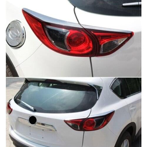 Stainless Car Tail Light Lamp Trim Trims Cover Garnish For Mazda CX-5 2012 2013 2013 2014 2015