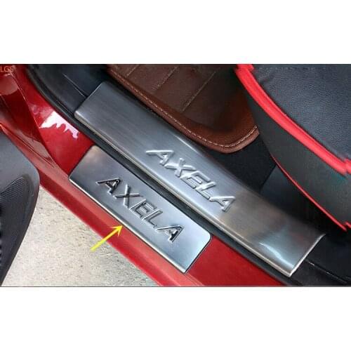 For Mazda 3 AXELA 2014-2017 High-quality stainless steel car threshold guard anti-scratch protection car accessories