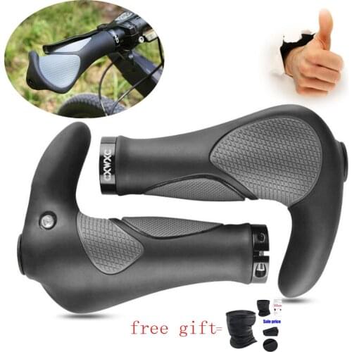 Deemount Ergonomic Bicycle Grips TPR Rubber Integrated MTB Rider Hand Support Mountain Bike Handlebar Shock Absorption Cover