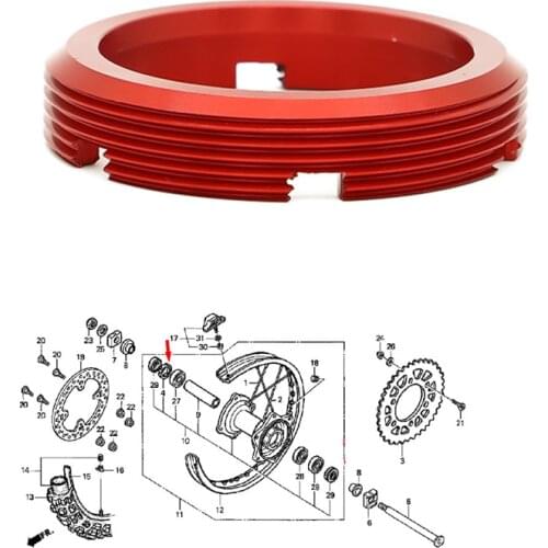 For HONDA REAR WHEEL BEARING RETAINER CR 125 & 250 00 - 07 CRF 250 450 02-14 CR125 CR250 CRF250 CRF450