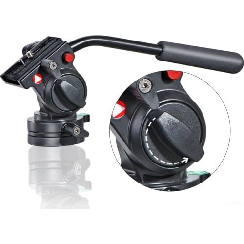 KH-6750 Photography Fluid Drag Hydraulic Head With Handgrip 360 Degree Panoramic Rotatabl Video Tripod Head Camera Head for DSLR