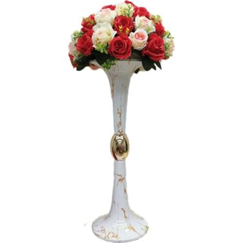 IMUWEN 10 PCS Metal Vase Wedding Centerpieces Event Flower Rack Road Lead Home Decoration