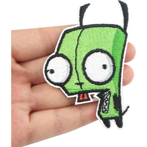 K774 Alien Embroidered Patches Iron on Sewing for Cloth Hat Bag Applique Embroideried Accessories for DIY Patchworks