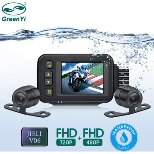 Full Body Waterproof Motorcycle Camera 720P HD Front Rear View Driving Recorder DVR Dash Cam Logger Recorder Box
