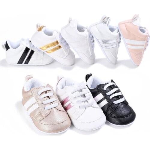 New Boys First Walkers Toddler Sneaker Kid Soft Striped Tennis Shoes Baby Girl Shoes Sport Running Shoes