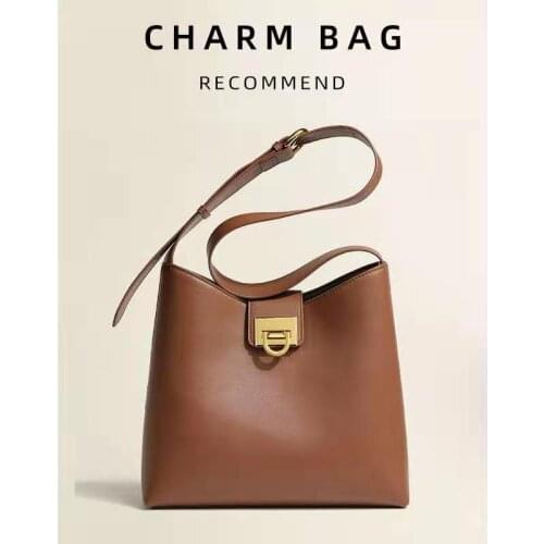 Meipitila fashion leather bucket bag high-end cowhide one-shoulder diagonal female bag New Y-096