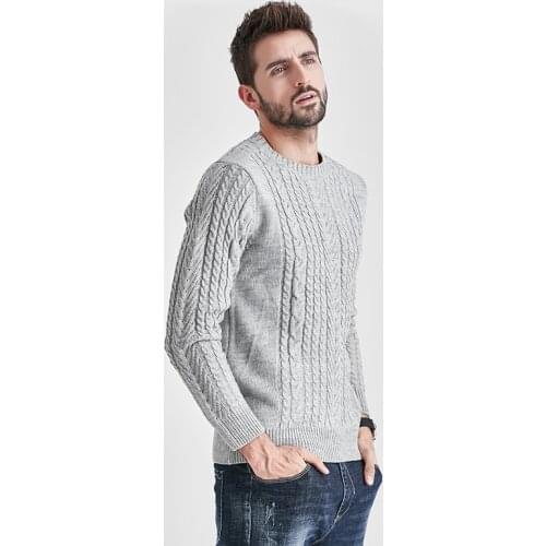 TFU Men 2020 Autumn Brand New Casual Knitted Cotton Warm Sweaters Pullover Men Autumn Fashion O-Neck Solid Color Sweater Men