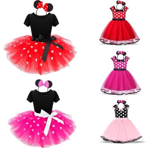 Fancy Girl Carnival Party Dress Kids Cartoon Princess Party Halloween Costume for Kids Polka Dot Baby Clothes Birthday Dress Up
