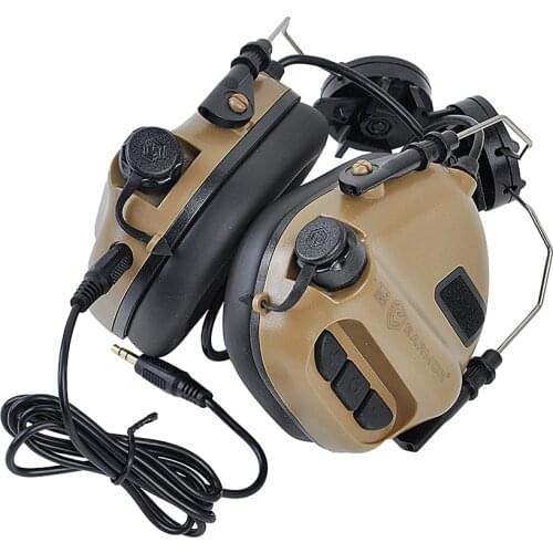 EARMOR M31H Tactical Headphone Noise Canceling Hearing Protection Softair Aviation Headset for FAST MT Helmets Adapter
