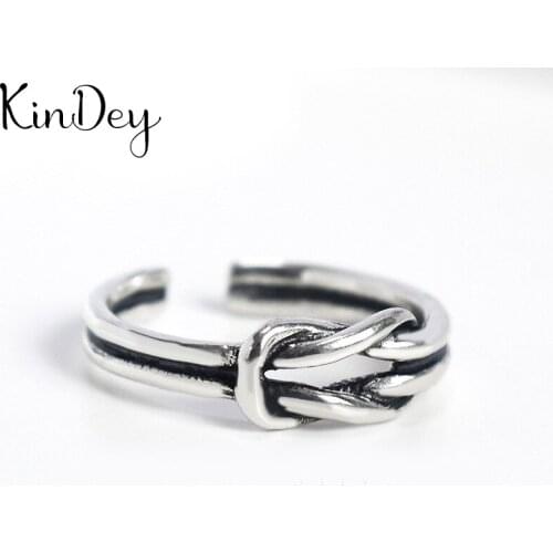 2021 New Charm Boho Love Heart Rings For Women Lover Wedding Bridal Valentines Gifts Men Open Retro Antique Rings