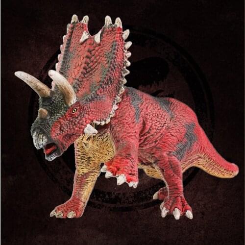 Pentaceratops Dinosaur Plastic Solid Action & Toy Figures Animal Model Vivid Hand Painted Souvenir Collection