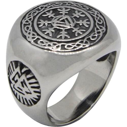 Rany&Roy Newest Vicking Style Cool Ring 316L Stainless Steel Fashion Jewelry Punk Style Ring