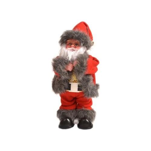Christmas Luminous Rotatable Hip-shaking Santa Claus Doll Electric Music Santa Claus Christmas New Year Funny Toys Gift For Kids