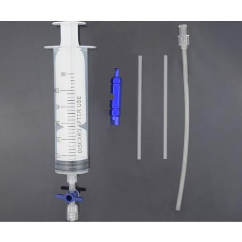 MTB Bike Tubeless Tyre Repair Fluid Injection Tool Tire Filling Syringe Tool Syringe Rubber Hose Kit Cycling Repair Tools