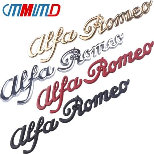Car Styling 3D Metal ALFA ROMEO Car Body Trunk Emblem Decoration Sticker for alfa romeo 159 147 156 giulietta Auto Accessories
