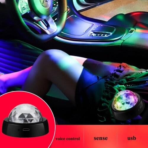 Car LED Voice-Activated Music Atmosphere Lights RGB Auto Styling Decorative Refit Lamps Home Personalise Accessories Outdoor 1pc