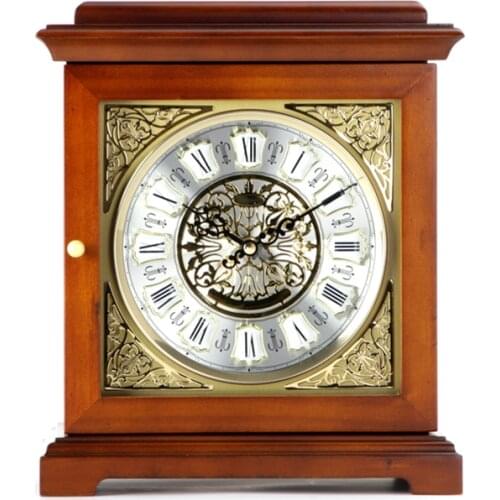 Vintage Table Clock Solid Wood Quartz Watch Antique Style 176 Stopwatch Square 250 Weilingdun Single Face