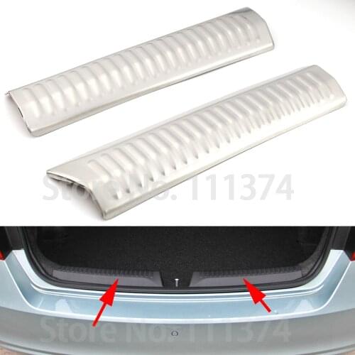 Stainless Steel Rear Bumper Inner Protector Sill For Skoda Rapid 2012 2013 2014 2015 2016 Trim Sticker Accessories