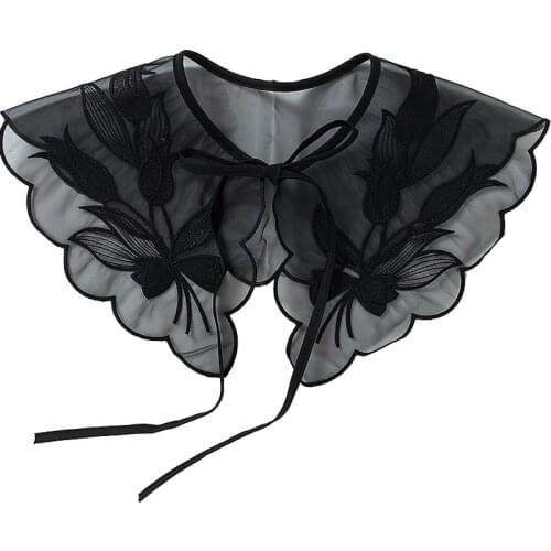 2020 Women Fake Collar Detachable Shirt Lapel Necklace Ladies False Collar Blouse Top Faux Col Half-Shirt Clothes Accessories