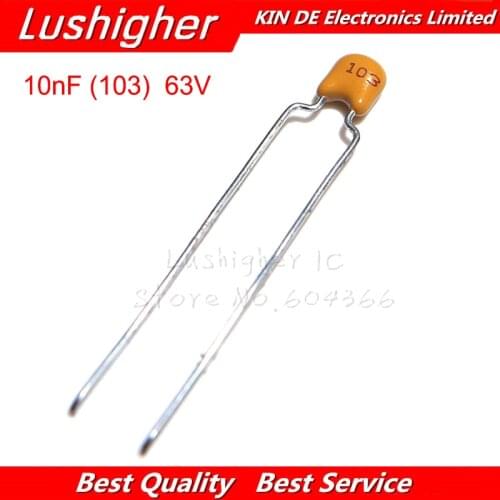 100PCS 10NF MLCC 0.01uF 10% 5.08MM 103 63V MLCC Multilayer Monolithic Ceramic Capacitor 0805