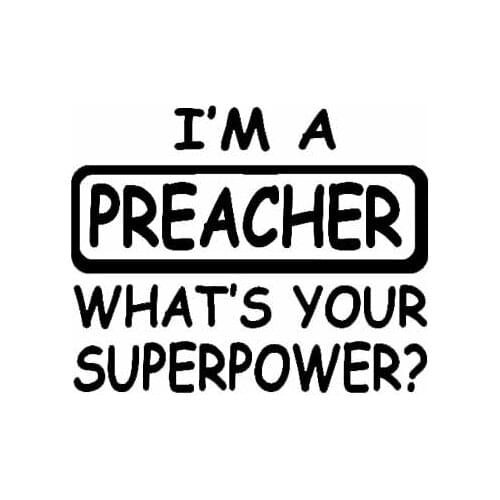 12.7CM*10.2CM I'M A CATHOLIC WHATS YOUR SUPERPOWER JESUS Vinyl Car Motorcycle Sticker Decals Black/Silver C13-000149